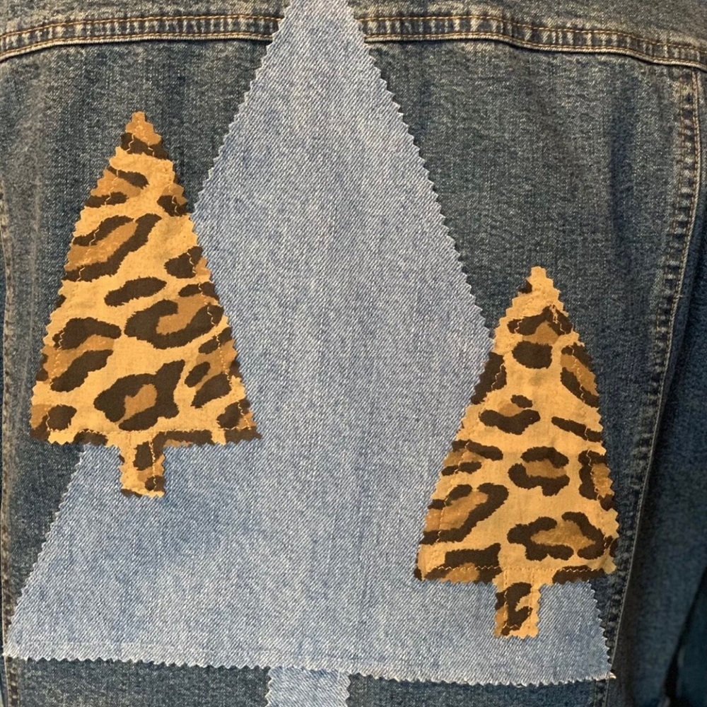 Upcycled Vintage Christmas Denim Gypsy Boho Ooak - Picture 3 of 7